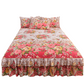 🛏️ 50% DE RÉDUCTION! 🌷 Cache-Sommier 3 Pièces à Fleurs et Volants – Coton haute densité, 5 tailles & jupes – Parfait pour une chambre romantique ✨