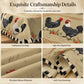 🐓 PROMO FLASH : 50% DE RÉDUCTION ! 🌿 Nappe Rustique Vintage à Motif Coq – Imperméable & Anti-Taches – Polyester Haute Densité – Bordures Dentelle Festonnée – Charme Pastoral Authentique 🏡