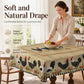 🐓 PROMO FLASH : 50% DE RÉDUCTION ! 🌿 Nappe Rustique Vintage à Motif Coq – Imperméable & Anti-Taches – Polyester Haute Densité – Bordures Dentelle Festonnée – Charme Pastoral Authentique 🏡