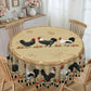🐓 PROMO FLASH : 50% DE RÉDUCTION ! 🌿 Nappe Rustique Vintage à Motif Coq – Imperméable & Anti-Taches – Polyester Haute Densité – Bordures Dentelle Festonnée – Charme Pastoral Authentique 🏡