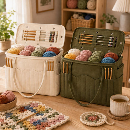 Sac de rangement en toile avec compartiments pour épingles