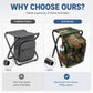 Sac à Dos Chaise Pliante Portable 2-en-1 Tabouret de Camping Outdoor