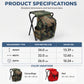 Sac à Dos Chaise Pliante Portable 2-en-1 Tabouret de Camping Outdoor