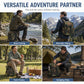 Sac à Dos Chaise Pliante Portable 2-en-1 Tabouret de Camping Outdoor