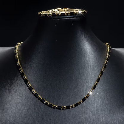 50% de Réduction – Parure Bijoux Homme, Collier & Bracelet Zircon