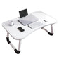 📢📢40% DE RÉDUCTION !! ⏰Table de Lit Pliable pour Ordinateur avec Porte-Gobelet