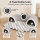 🐱 PROMO FLASH : 50% DE RÉDUCTION ! 🕳️ Tunnel & Lit 3-en-1 en Peluche pour Chat – Tapis Carreaux & Pompons Interactifs – Fermeture Éclair for Jeu & Sieste 🔮