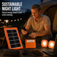 Kit d'Éclairage Solaire Portable pour Camping – Panneau Solaire, Chargeur USB & 2 Lampes LED