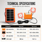 Kit d'Éclairage Solaire Portable pour Camping – Panneau Solaire, Chargeur USB & 2 Lampes LED