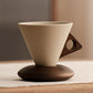 ☕ PROMO FLASH : 50% DE RÉDUCTION ! 🍂 Tasse à Café Vintage – Anse en Bois & Sous-tasse – Poterie Rustique & Émail Mat – 150 ml for Moments Chaleureux ✨