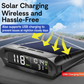Affichage Tête Haute GPS Solaire pour Voiture – Double Charge, Luminosité Auto, Alertes Vitesse