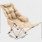 Chaise Longue Pliante d'Extérieur – 4 Positions, Repose-Pied, Acier & Oxford 600D