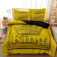 ⏳Durée limitée : -50%⏰Parure de lit 3 pièces motif couronne royale moderne🛌