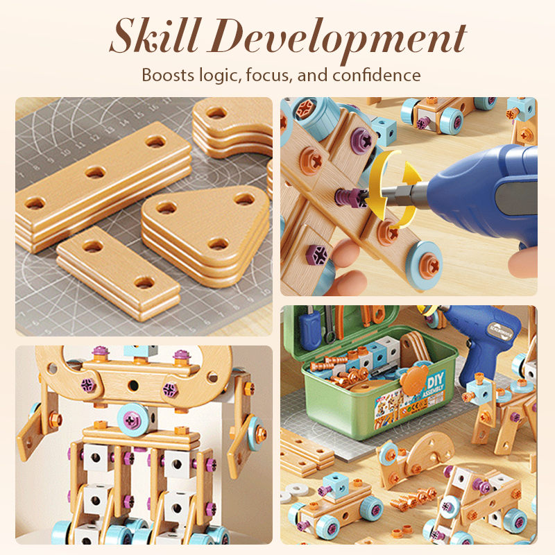 ⏳Offre spéciale à durée limitée⏰Kit d'outils éducatifs à monter soi-même pour enfants - Construisez plus. Apprenez plus. Jouez de manière créative