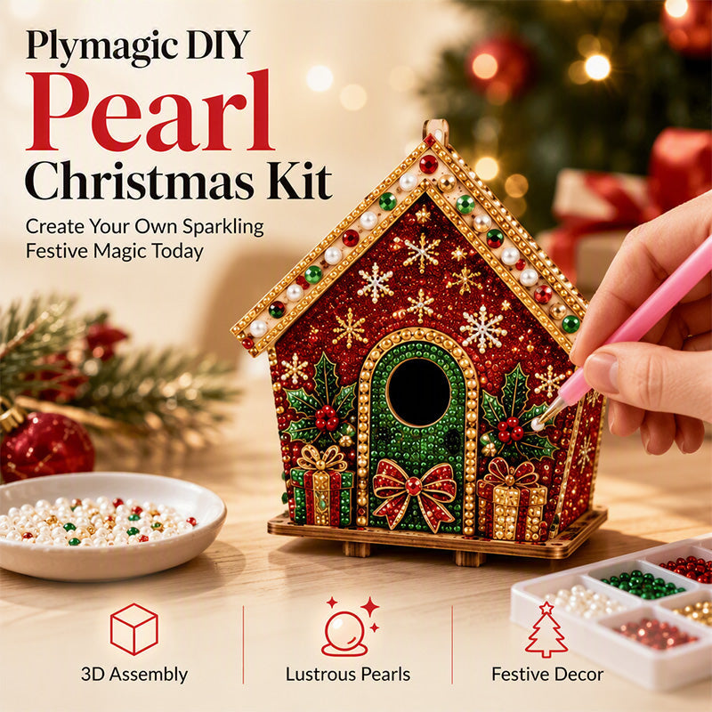 Kit DIY Art de Perles 3D de Noël – Décoration Nacrée Festive à Poser