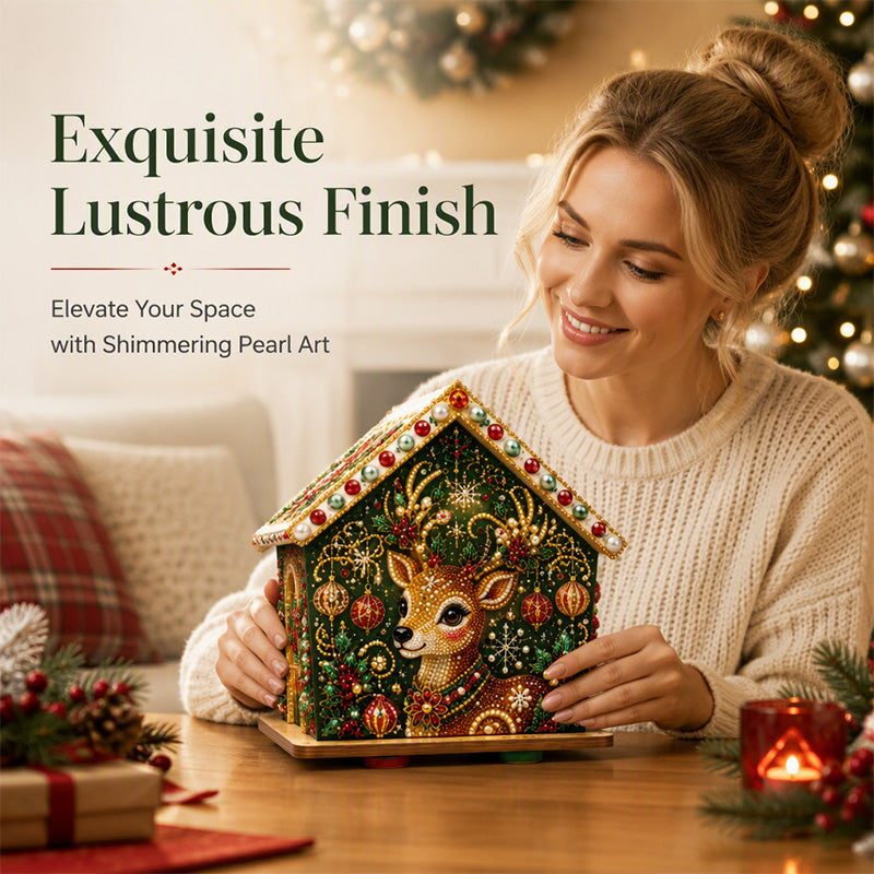 Kit DIY Art de Perles 3D de Noël – Décoration Nacrée Festive à Poser