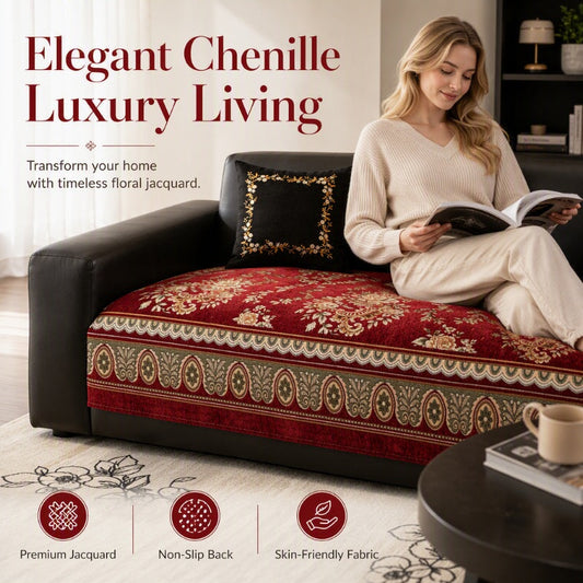 🔥 PROMO FLASH : 50 % DE RÉDUCTION ! 🛋️ Housse de Canapé en Chenille – Douce, Chic & Antidérapante pour un Salon Élégant 🏡