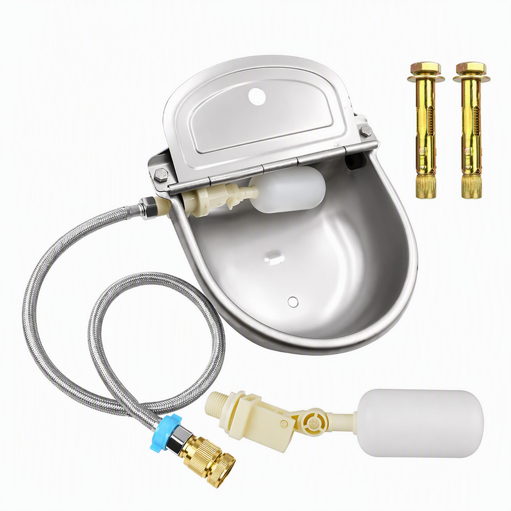 50% de Réduction – Abreuvoir Automatique en Acier Inoxydable 304 à Flotteur pour Bétail, Chevaux, Bovins, Moutons et Chiens