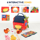 Maison de Ferme Interactive en Peluche – Jouet d'Éveil avec Marionnettes pour Bébé