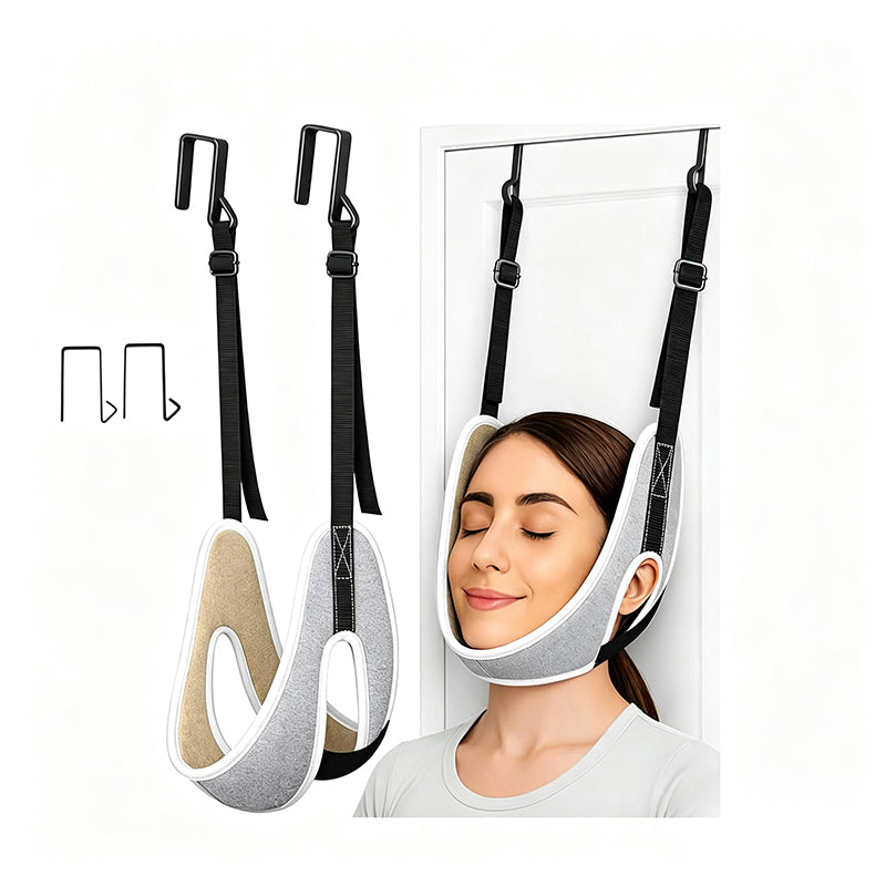 🚪💆 -50% ! ⚕️Dispositif de Traction Cervicale sur Porte – Coussin Confortable & Étirement Apaisant à Domicile.