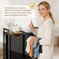 Panier à Linge Double avec Étagère de Rangement