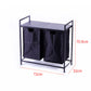 Panier à Linge Double avec Étagère de Rangement