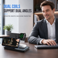 Support de Bureau et Chargeur Sans Fil Pliable 3 en 1