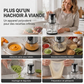 50% de Réduction – Robot de Cuisine 2000W, Bol 2/3L Acier Inoxydable