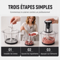 50% de Réduction – Robot de Cuisine 2000W, Bol 2/3L Acier Inoxydable