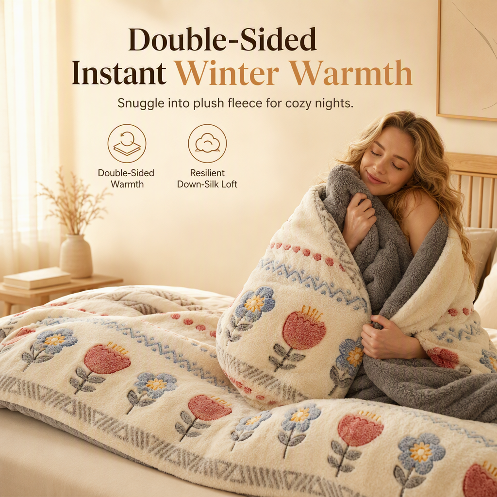 50% de Réduction – Couette d'Hiver Chaude Épaisse Double Face Réversible