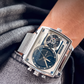 Montre Carrée Lumineuse pour Hommes avec Double Chronographe