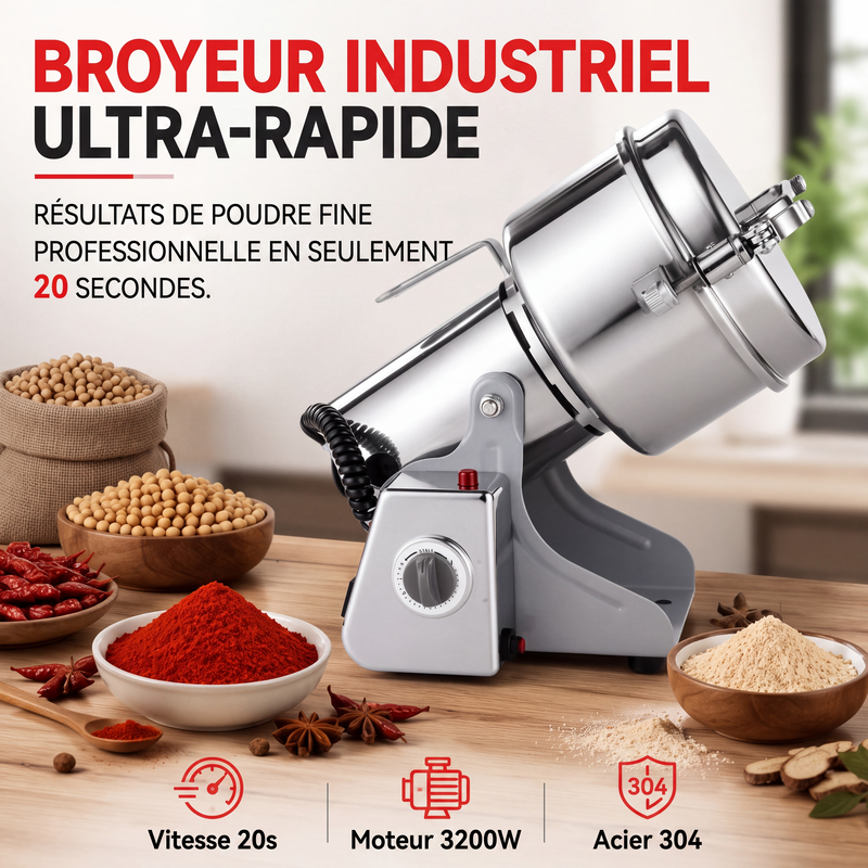 64% de Réduction – Moulin Électrique pour Grains et Épices