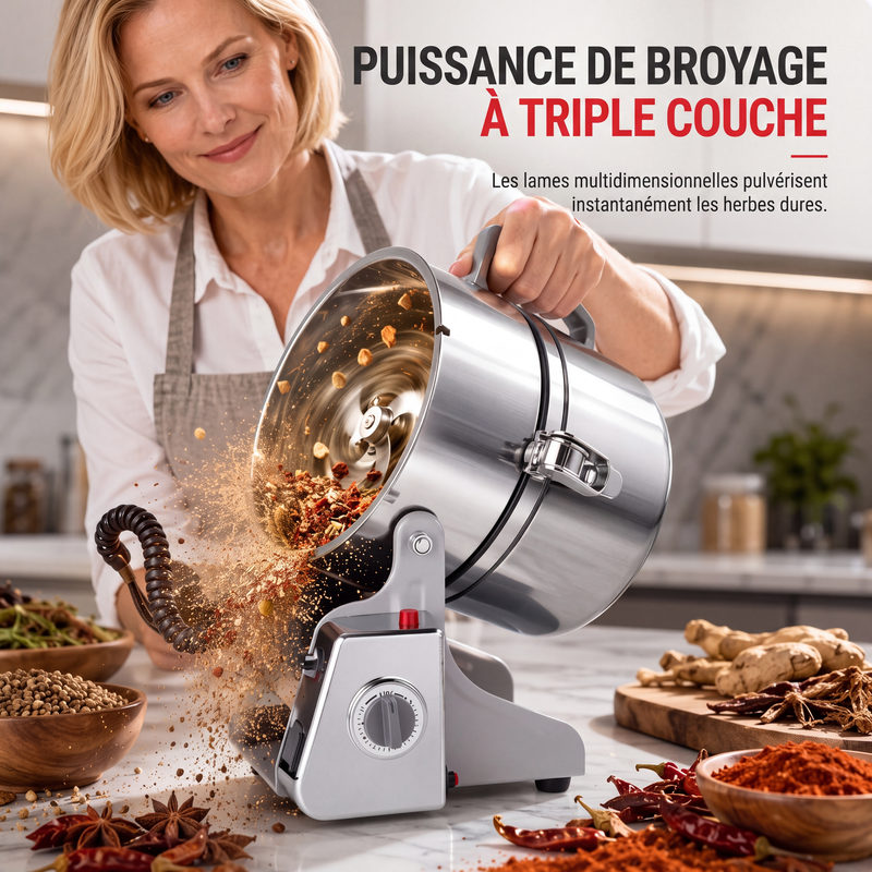 64% de Réduction – Moulin Électrique pour Grains et Épices