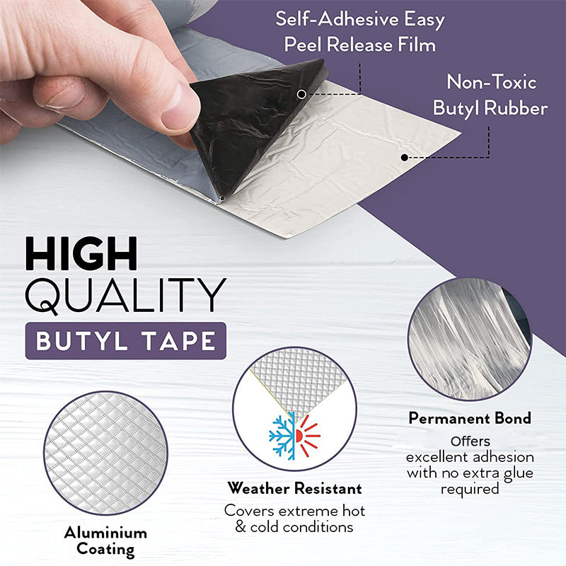 Ruban Adhésif Aluminium Butyle Ultra-Résistant – Étanche, Anti-UV, Multi-usages
