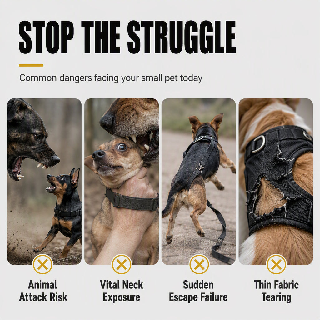 🐕 50% DE RÉDUCTION! 🛡️ Harnais tactique pour chien – Pointes de protection & ajustable ✨