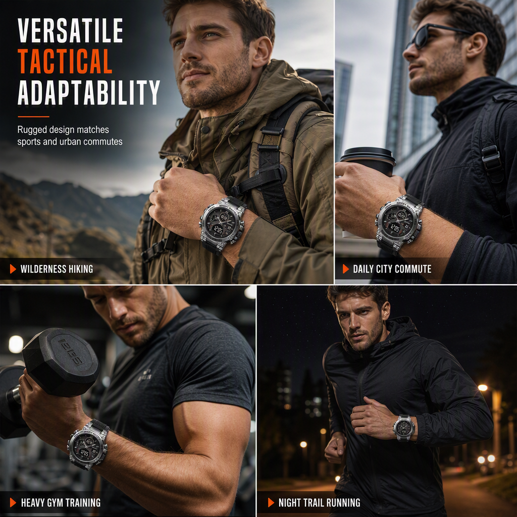 ⌚ PROMO FLASH : 50% DE RÉDUCTION ! Montre de Sport Numérique Style Tactique – Double Affichage & Étanche 50 M for Toutes Vos Aventures en Plein Air 💧✨