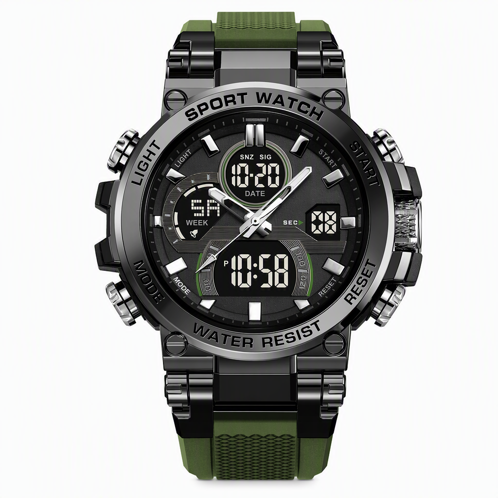 ⌚ PROMO FLASH : 50% DE RÉDUCTION ! Montre de Sport Numérique Style Tactique – Double Affichage & Étanche 50 M for Toutes Vos Aventures en Plein Air 💧✨