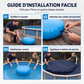 Coussin d'Air Gonflable d'Hivernage pour Piscine – Protection Anti-Gel avec Cordes