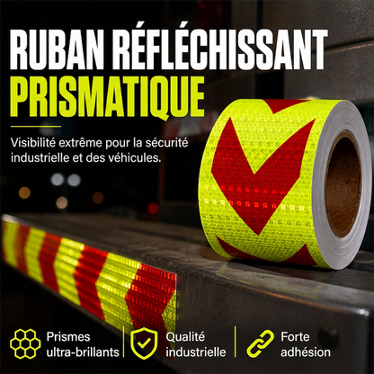 Ruban Réfléchissant Micro-Prismatique Haute Visibilité – Anti-UV, Adhérence Renforcée, 50 mm