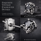 Boucles d'Oreilles Clous Gothiques en Argent – Motif Vigne & Zirconium Noir