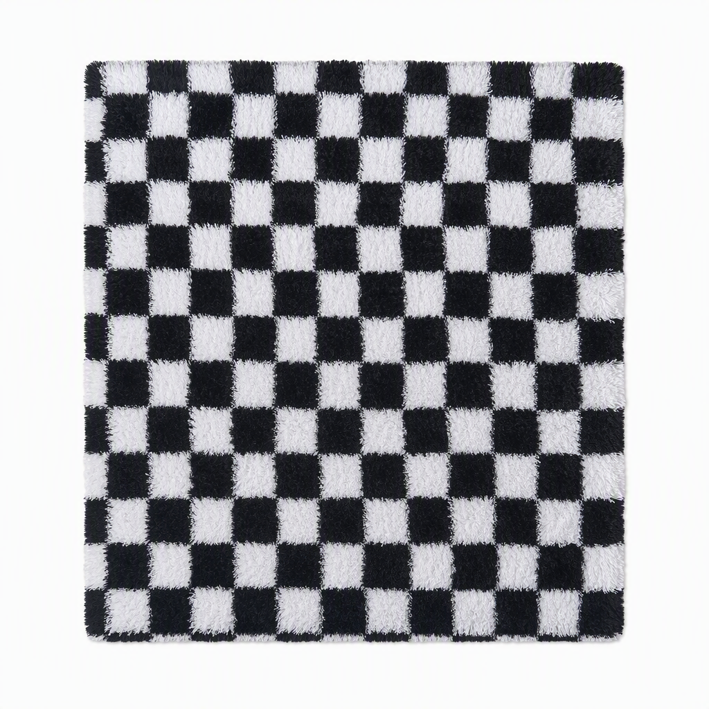 Tapis Shaggy Épais en Peluche Dégradé Tie-Dye pour Salon, Chambre et Chevet