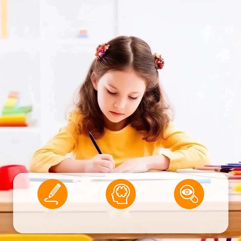 Coffret de Cahiers d'Écriture Magiques à Rainures – Réutilisables & Guide-Doigts pour Enfant