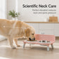 🐱🐶 Gamelles doubles surélevées – Protection cervicale et bols amovibles, pour des repas confortables et sains au quotidien 🥣💚