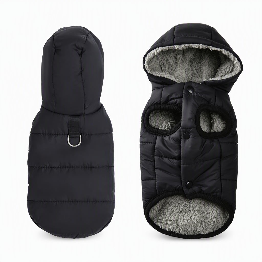 Manteau d'Hiver pour Chien avec Harnais Intégré – Doublure Polaire & Coupe-Vent
