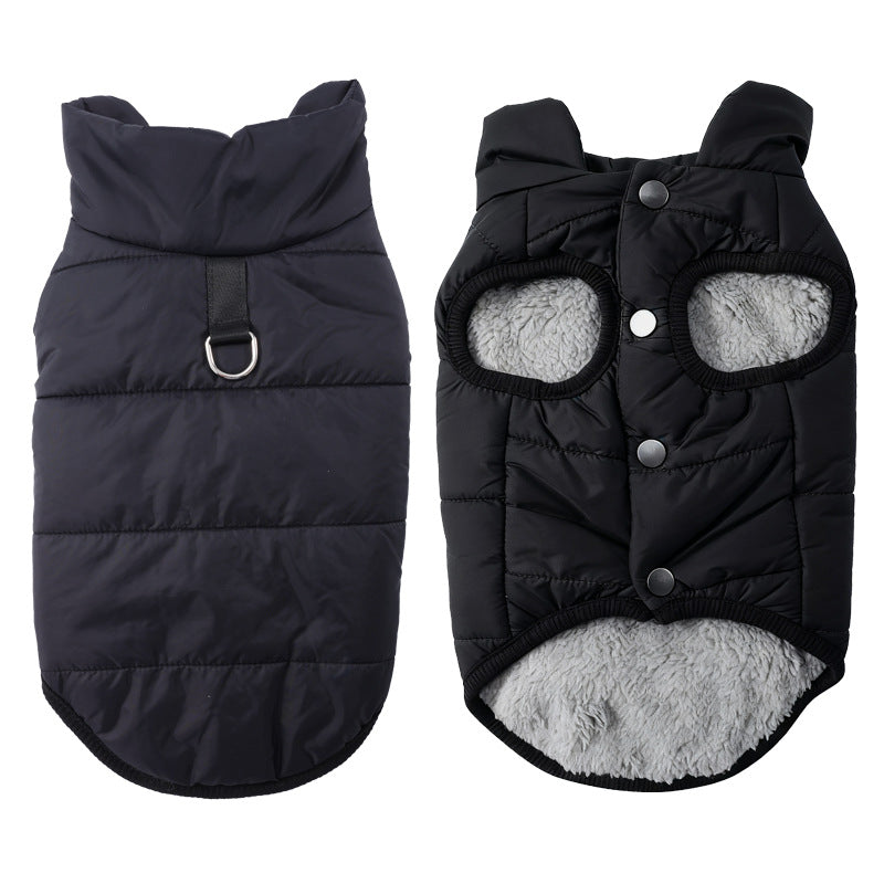 Manteau d'Hiver pour Chien avec Harnais Intégré – Doublure Polaire & Coupe-Vent
