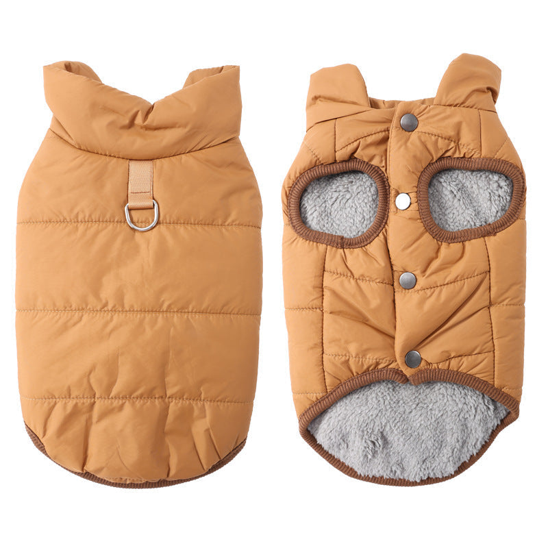 Manteau d'Hiver pour Chien avec Harnais Intégré – Doublure Polaire & Coupe-Vent