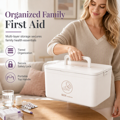 50% de Réduction – Boîte de Rangement Médicaments Multiniveaux