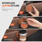 Porte-Gobelet de Voiture Pliable en Cuir – Support Boisson & Téléphone avec Clip