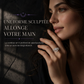 Bague Gothique Croissant de Lune en Pierre de Lune – Finition Platine Vintage