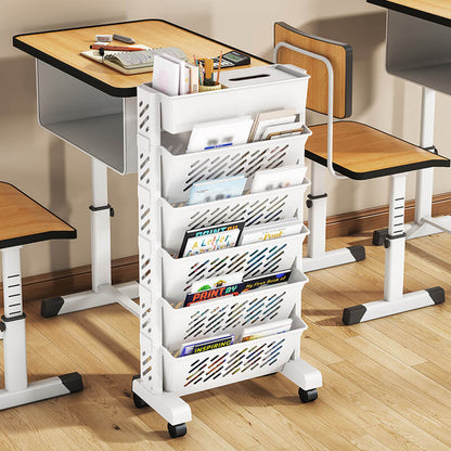 60% de Réduction – Bibliothèque Mobile sur Roulettes Étagère Inclinée Bureau
